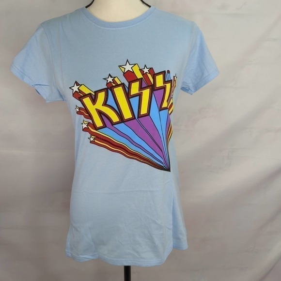 NWT | KISS Women's 100% Cotton Kiss Logo Short Sleeve Tee - Picture 1 of 5